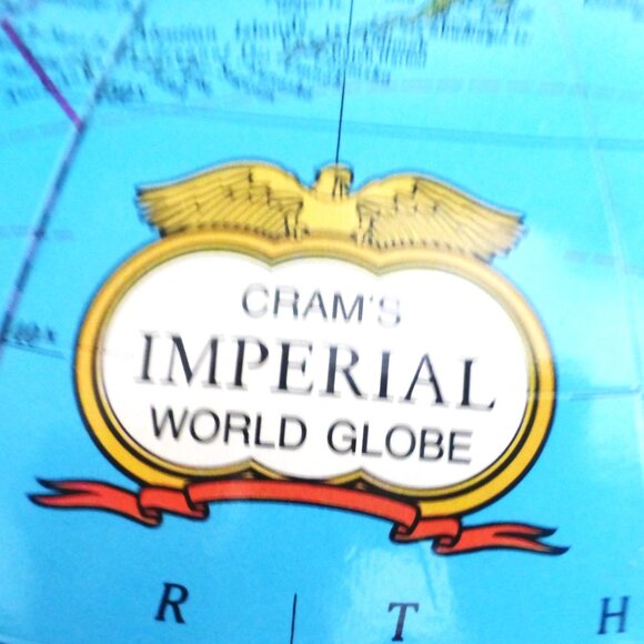 BSM 12" IMPERIAL GLOBE on STAND by George E. Cram Co. Ltd. World MAP Geography - Picture 5 of 13
